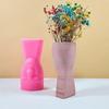 Artistic Figure Flowerpot Molds Cements Mould Silicone Texture for Flower Vase