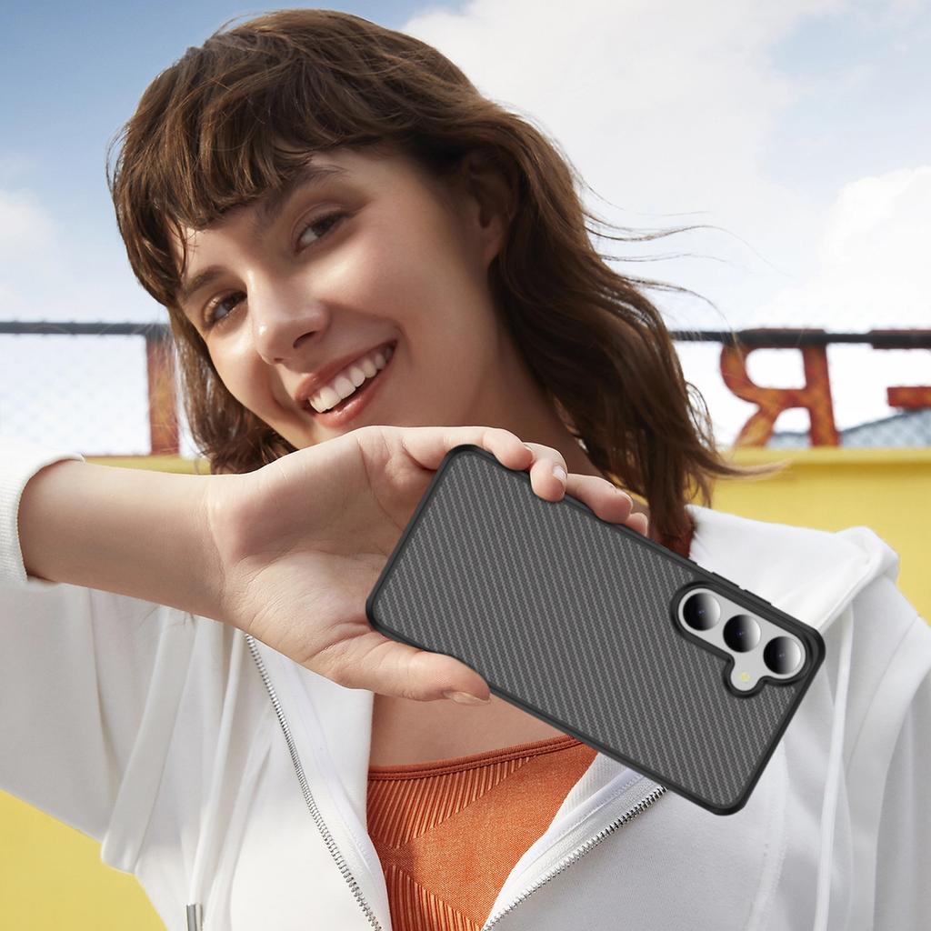 Fashion Carbon Fiber Anti-Fingerprin Case for Samsung Galaxy S25 Ultra S24 S23 Plus S 25 24 Phone Bag
