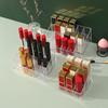 24-Slot Transparent Lipstick Organizer - Desktop Cosmetic Storage & Display Box