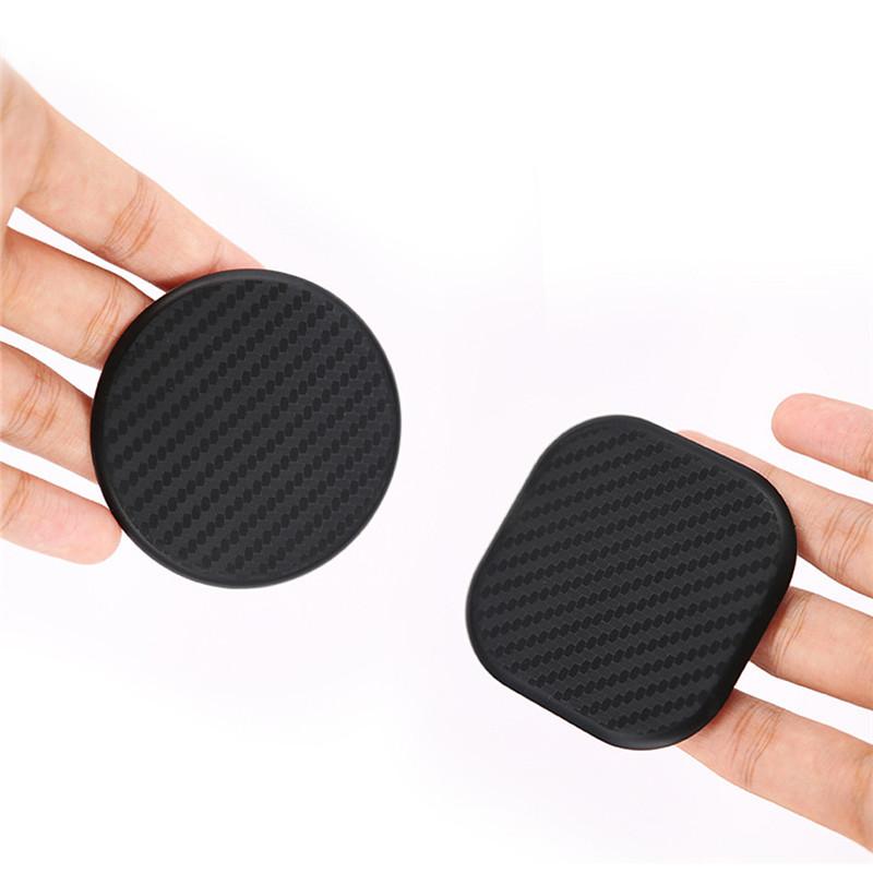 2Pcs Carbon Fiber Style Car Anti-Slip Water Cup Holder Mat Bottle Pad Coaster Non-Slip Car Mat Auto Stuff Gadget Car Accessories