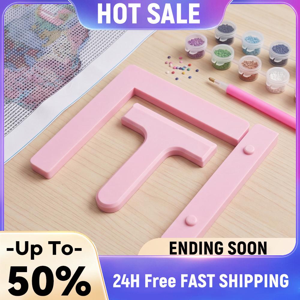 3-Piece Set Dot Drill Alignment Art Tool Diamond Painting Alignment Ruler Suitable for Craft Enthusiasts and Beginners