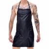 Men'S Halloween Cosplay Costume Chef Lingerie With Zipper Open Crotch Leather Apron Nightclub Stage Sexy Waiter Cosplay Uniform