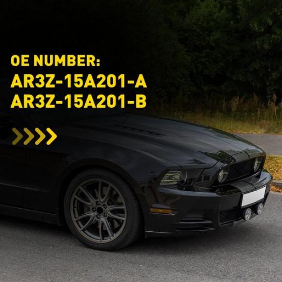 For 2010-2014 Ford Mustang Front Bumper Side Marker Light Housings Amber Covers