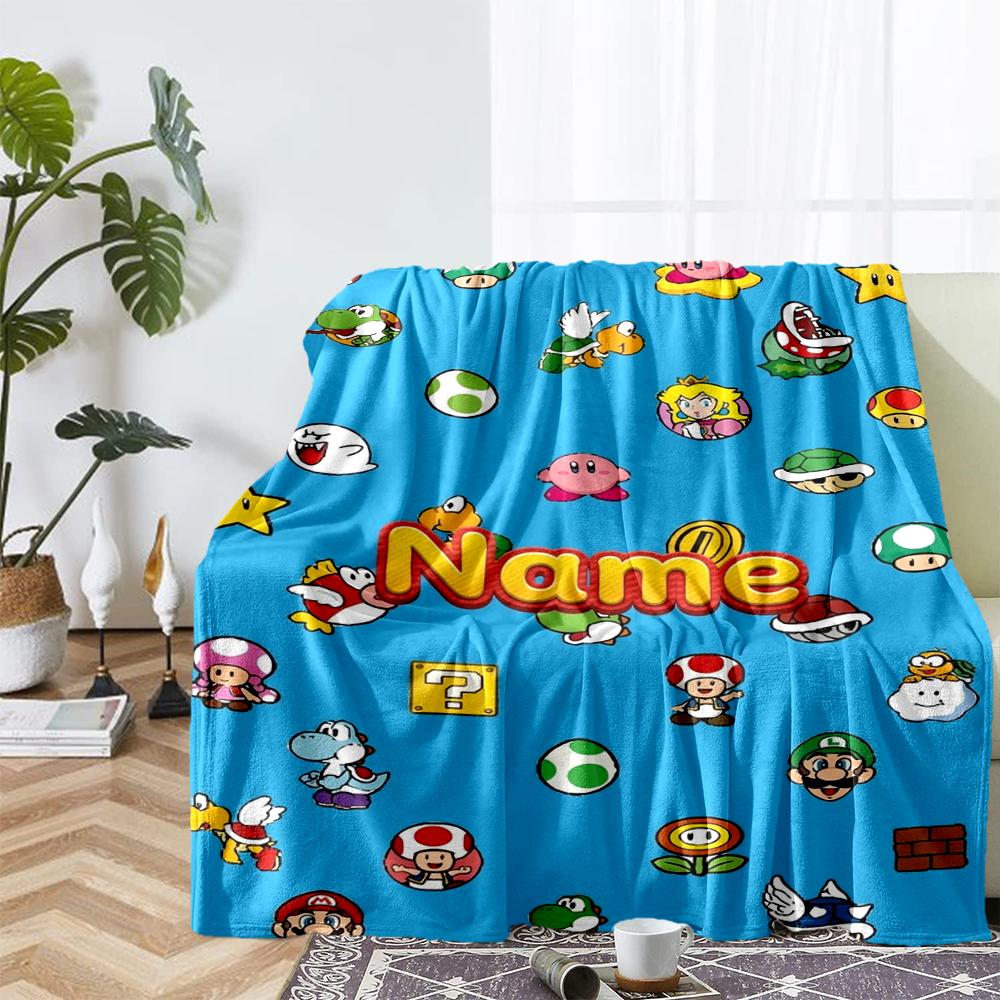 Custom Name Game Theme Printed Blanket - Perfect for Couch, Bed, Travel & Outdoor Use | Machine Washable, Cozy & Durable.