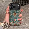 Persian Carpet Floral Pattern Black Matte Shockproof CoverPhone Case For iPhone 17,16,15,14,13,12,11,Pro,XS,Max,Plus,Mini,SE4,E
