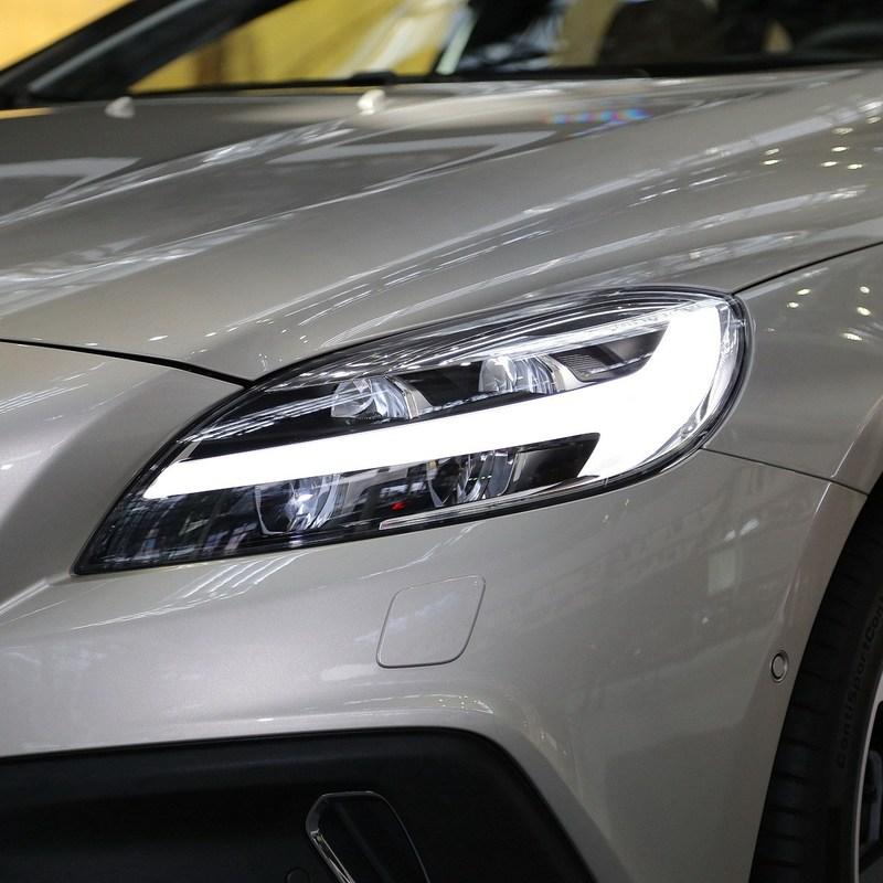 For -Volvo V40 2013- Right Car Transparent Lampshade Headlight Cover Glasses Lamp Shade Headlight Shell Cover Lens-M53K