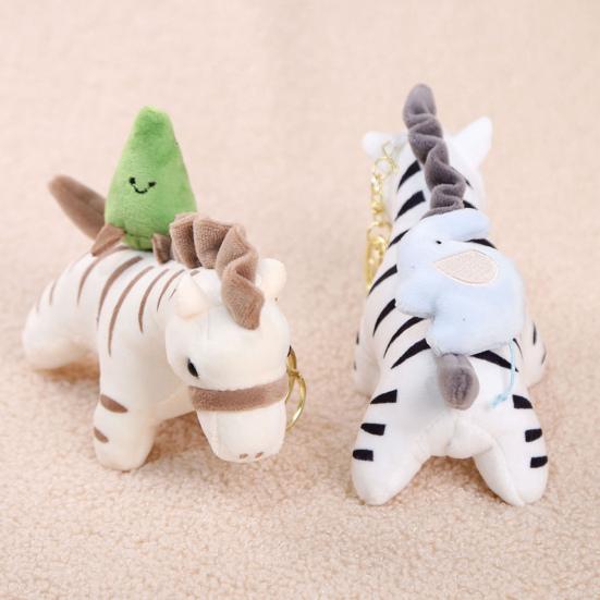 Plush Doll Pendant Pull Type Zebra Elephant Bee Shark Design Decorative