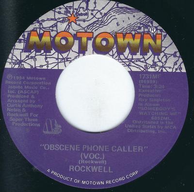 7inch Record ROCKWELL - Obscene Phone Caller 1731MF MOTOWN 1984 US Dance & Electronica Used