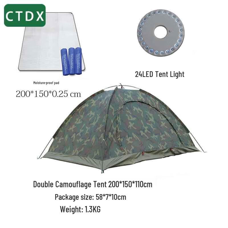 CTDX Ultralight Camouflage Camping Tent