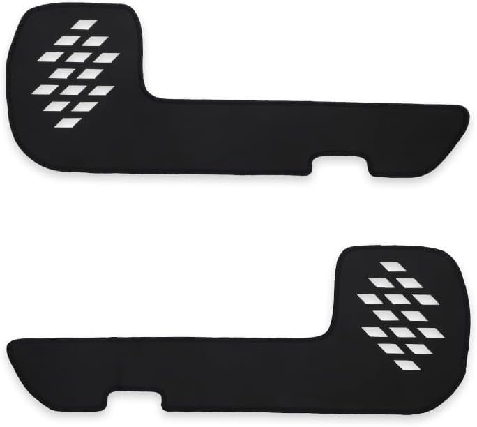 YOURS 250 Series Land Cruiser Dedicated Door Trim Set Kick Protective Made In Size Small Guards, Front, 2-Piece [Carbon-Look/Khaki], Guards,