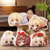 Genshin Impact Plush Pillow Anime Plushie Sofa Cushion Paimon Amber Lumine Keqing Klee Barbara Cartoon Stuffed Toy Birthday Gift