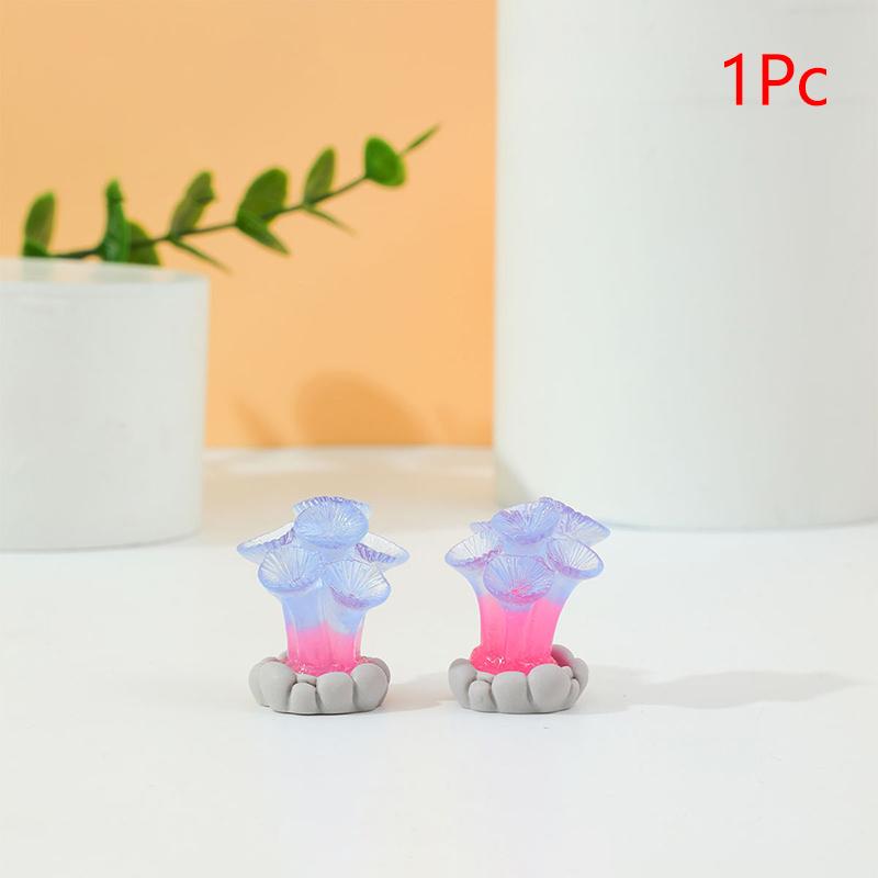 

Горшечные растения в форме фосфоресцирующей морской смолы для аквариума, ландшафтные рыбки, водные украшения, аксессуары для украшения аквариума as the picture