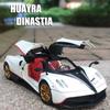1/24 Pagani Huayra Dinastia Diecast Alloy Car Model Toys 4 Door Opened Sound And Light Pull Back Sports Vehicles For Child Gifts