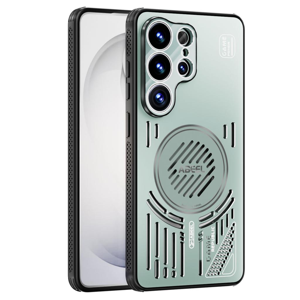 ABEEL For Samsung Galaxy S26 Ultra Magnetic Case Aluminium Alloy + PC + TPU Hollow Heat Dissipation Phone Cover