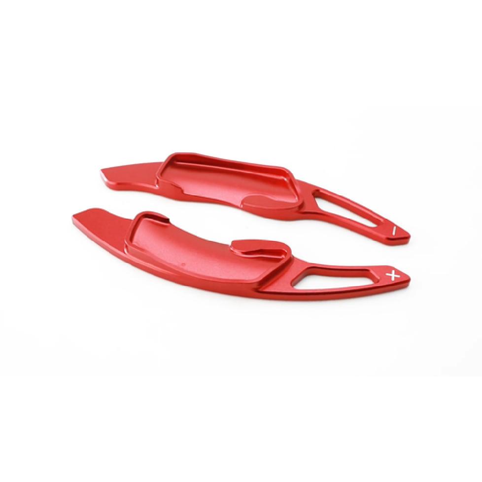 Red Aluminum Steering Wheel Paddle Shifter Extensions For Subaru BRZ Impreza WRX