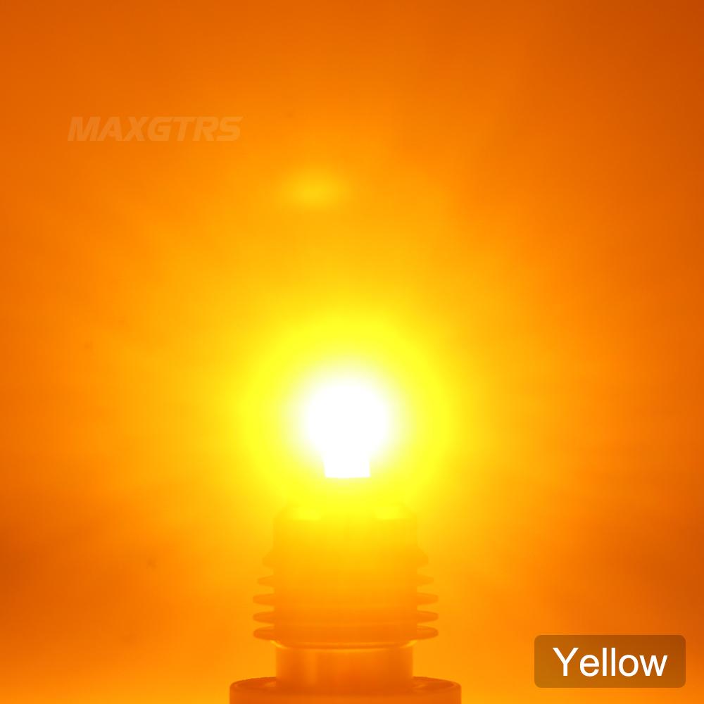 MAXGTRS 2Pcs 1156 P21W 1157 T20 LED 7440 W21W Reverse 7443 WY21W W21/5W Parking Lamps Daytime Running Light 3570 Chip Canbus