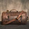 Zaino da Viaggio Multifunzione da Uomo in Pelle Crazy Horse Casual Grande Capacità Borsa a Spalla/Maniglia per Laptop Zaino da Escursionismo a Secchiello