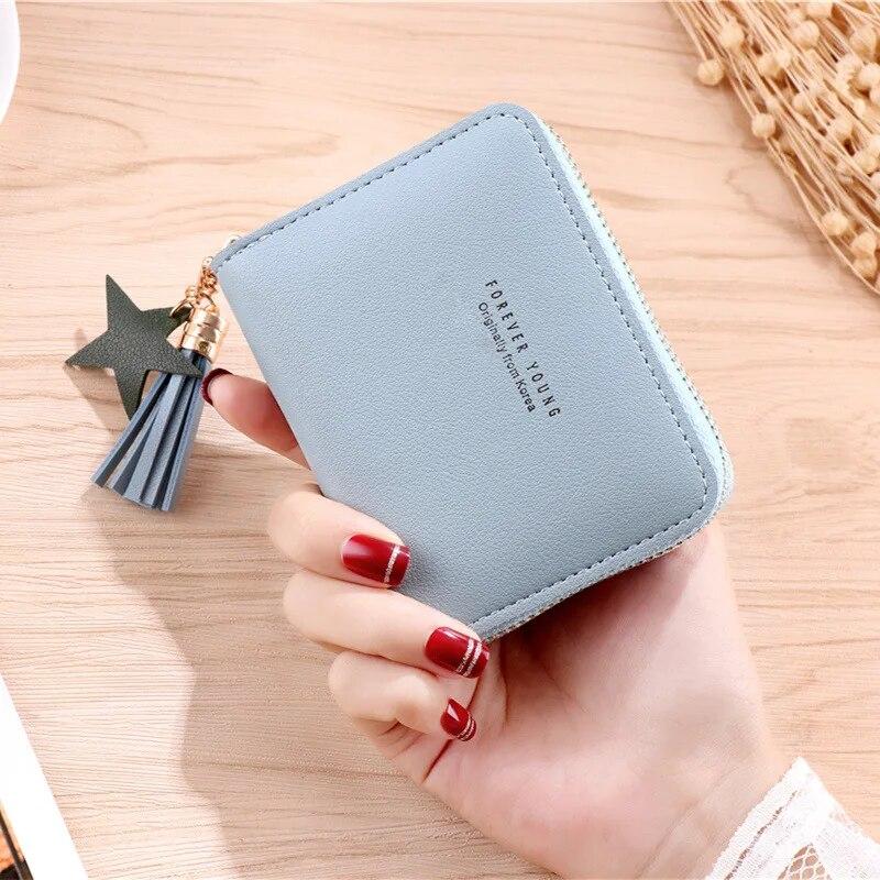 New Tassel Zipper Wallet Ladies Short Korean Version of the Multifunctional Cute Style Female Coin Purse