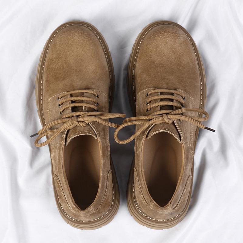 Fashion Men's High-quality Suede Casual Shoes Khaki Brand Luxury Oxford Fashion Male Damping Outdoor Walking Shoes Tenis Masculino