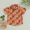 Toddler Boys Summer Casual Shirt 6M 12M 18M 24M 3Y 4Y Short Sleeve Lapel Western Elements Print Button Tops