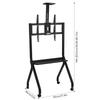 Mobile TV Display Stand for 42-75in Interactive Whiteboards & TVs Monitors Display Trolley Hold 300LBS for Office Classroom Home