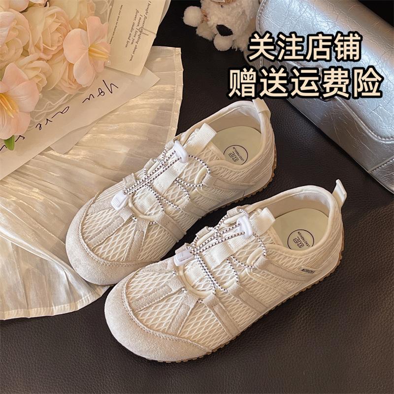 Retro lightweight breathable sports shoes women's 2025 summer new casual thin German training shoes platform mesh Forrest Gump shoes