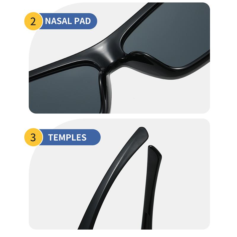 Kinder Sport Sonnenbrille UV400 - Coole Schwarze Wraparound Sonnenbrille für Jungen & Mädchen, Outdoor Radsport Strand Brillen
