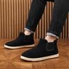 Men's 2025 Non-Slip Corduroy Cotton Slip-On Boots with Thick Velvet for Middle-Aged & Elderly