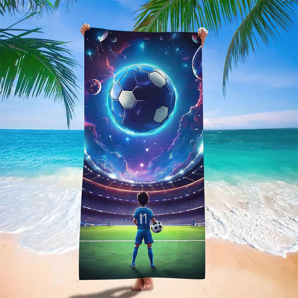 Wasserabsorbierendes Tragbares Fußball-Strandtuch für Erwachsene Europäisches, Amerikanisches Und Südamerikanisches Badetuch Digitale Druckerei Fabrik