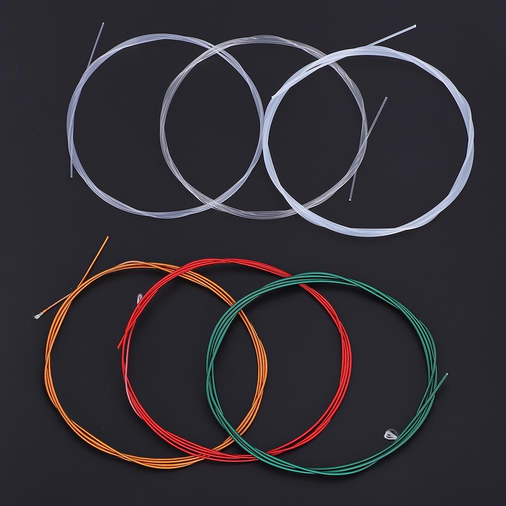 6pcs/Set Metal Nylon Strings Replacement Part Accessory for Classic Acoustic Guitar