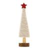 Yousheng Christmas Tabletop Decoration Plush Wool Felt Reindeer Santa Tree Figurine with Wooden Base for Winter Tiered Tray Mantel Decor