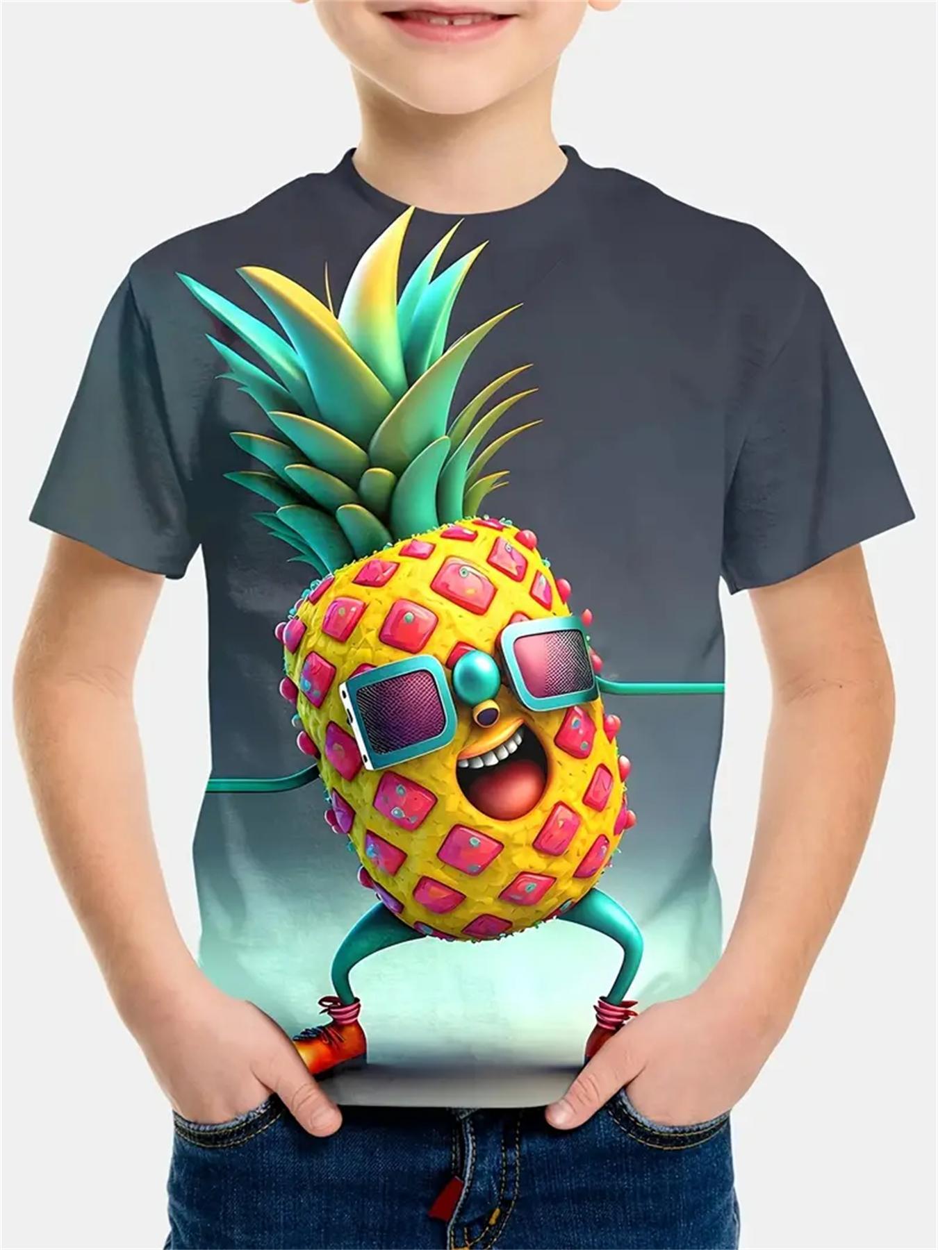 

2025 Детская одежда Футболки с коротким рукавом и мультяшным принтом, повседневные футболки с круглым вырезом для девочек, модные летние детские футболки 130