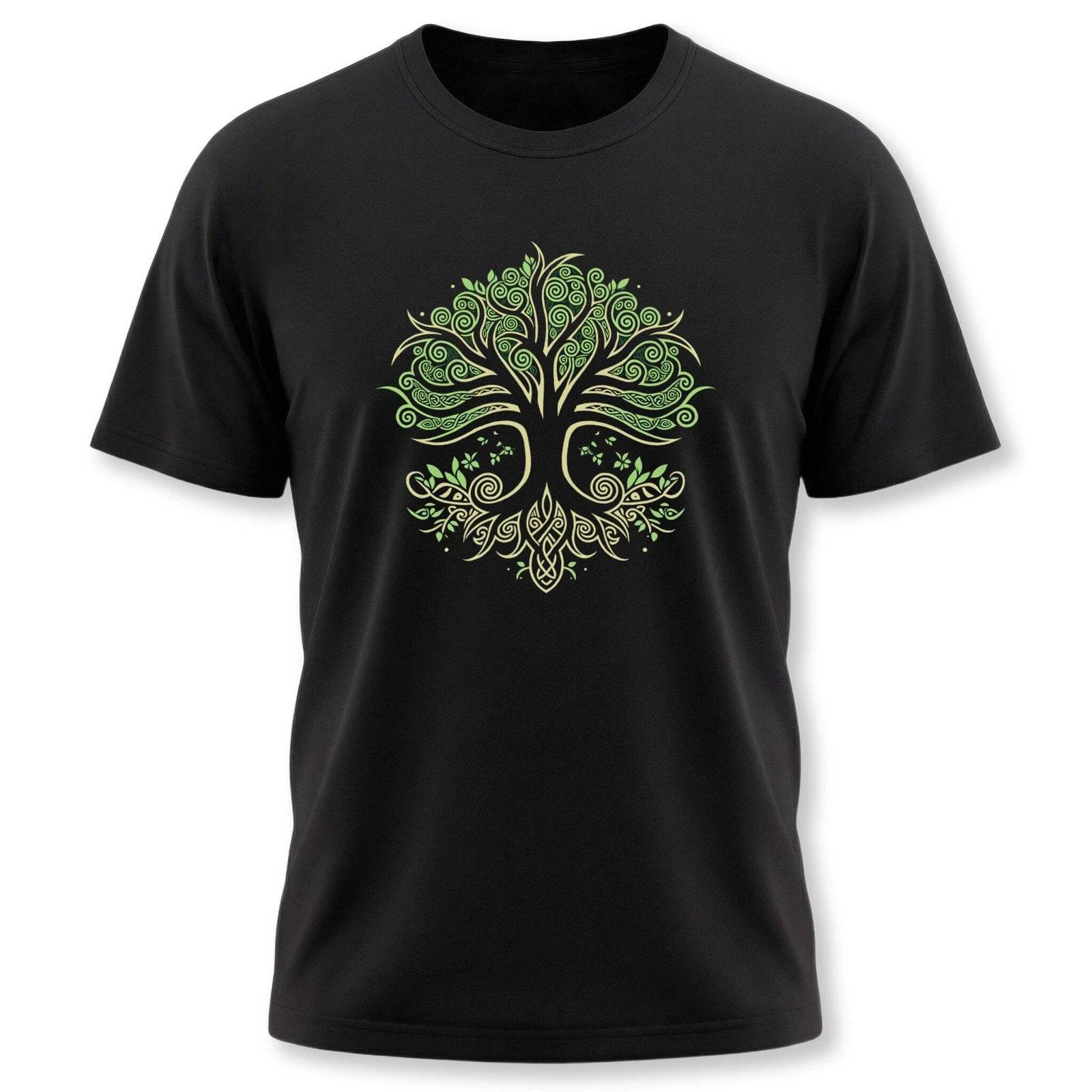 Celtic Tree of Life T-Shirt | Yggdrasil Graphic Print Unisex Tee Shirt Design XXL