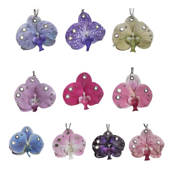 Klíčenka přívěsek ve tvaru květiny realistický vzhled lehká slitina organizér na klíče květinová dekorace na tašku