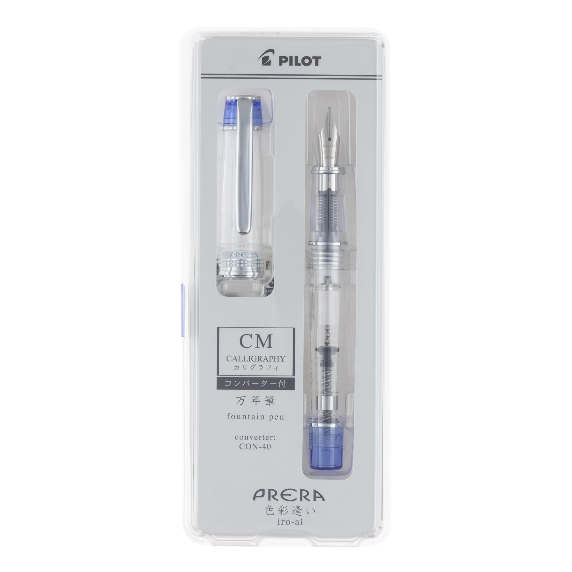 

PILOT Prera Color Encounter CM Каллиграфическая перьевая ручка, Прозрачная, Синяя, PFPR1TLCM