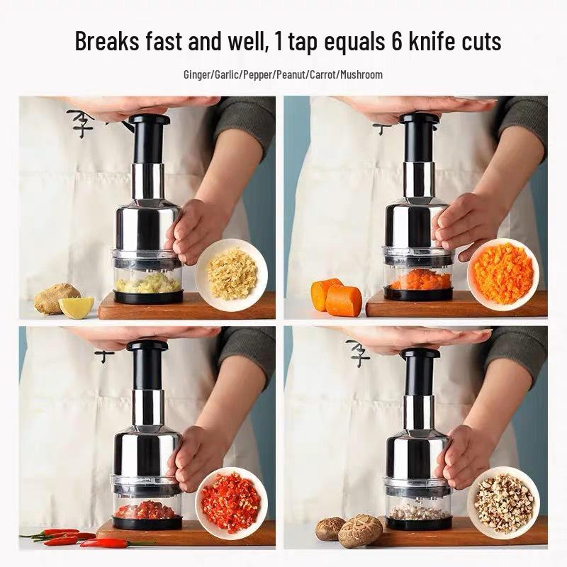 Pat Pat Knife: Multifunctional Garlic Chopper & Vegetable Cutter, Manual Stainless Steel Kitchen Tool for Garlic and Vegetables