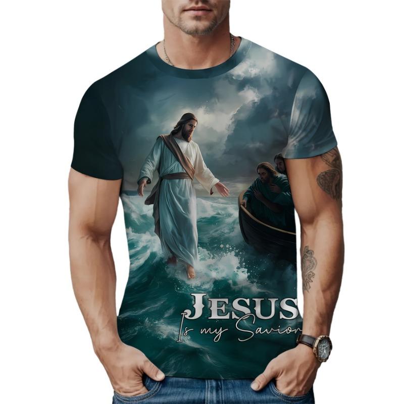 Vibrant Holding Hands 3D Print Crew Neck Short Sleeve T-Shirt for Men Soft Casual Summer Street Wear Patterned Design