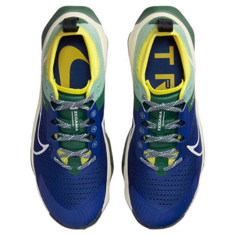 Nike ZoomX Zegama Trail Deep Royal Blue Yellow Strike Sneakers Casual DH0623-400