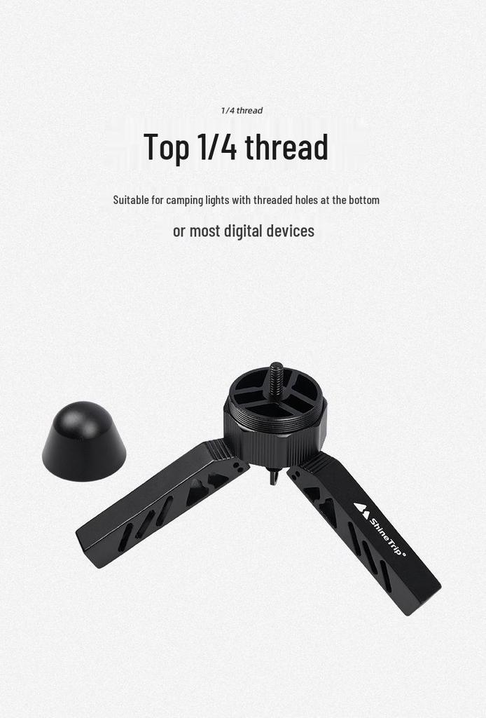 Outdoor Mountain Multi-functional Aluminum Tripod: Camping Rack & Lamp Holder