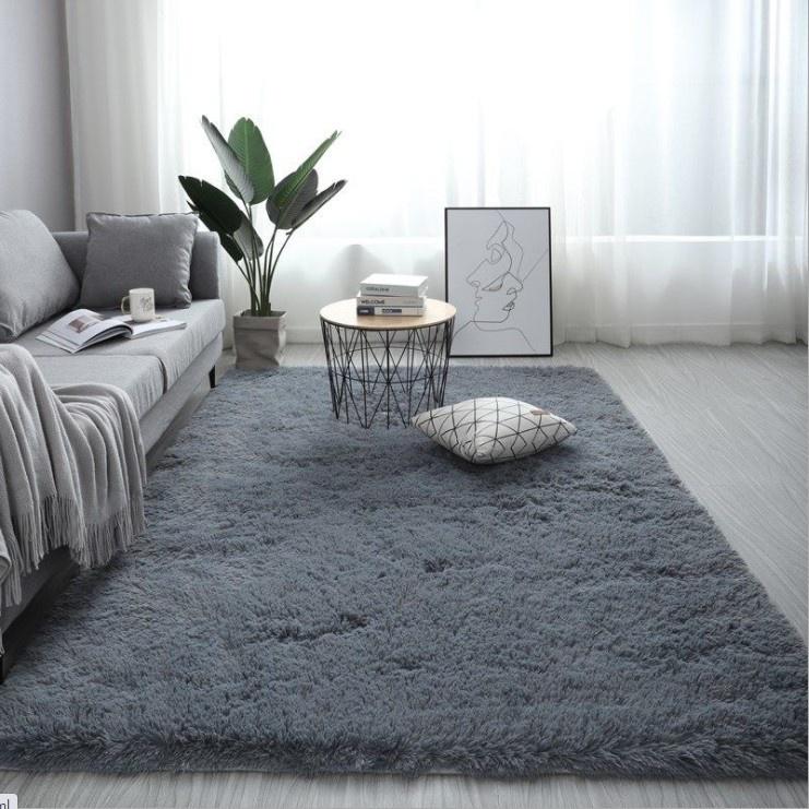 Moderne Grijze Shaggy Pluizige Vloerkleed Gezellig Zacht Pluche Antislip Vloermat voor Woonkamer, Slaapkamer, Bank, Minimalistische Huisdecoratie 40x60cm 16x24inch