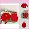 Adorable Baby Girl Knitted Set Includes Stylish Hollow Scale Cardigan And Comfortable Romper For Ages One To Three