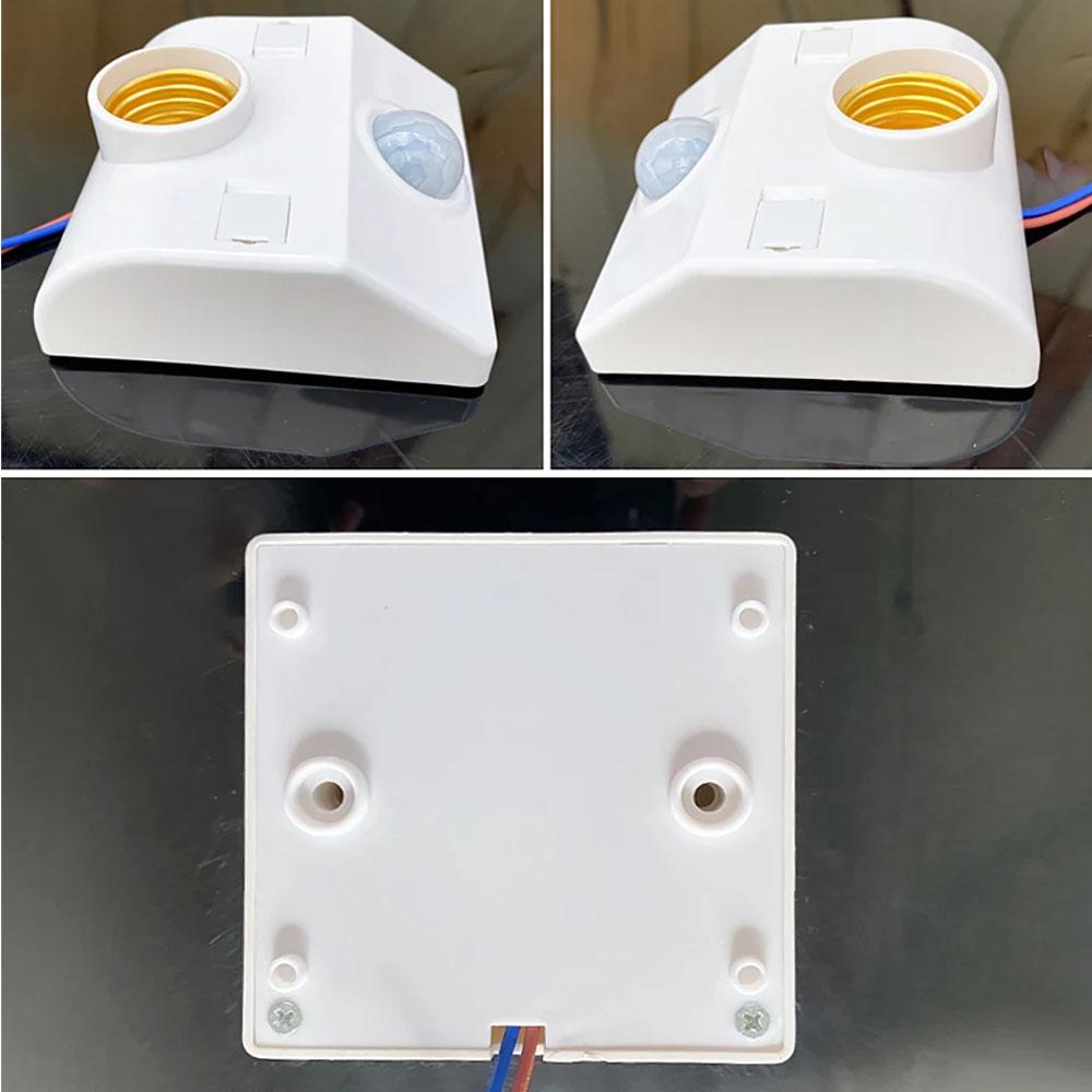 E27 Human Body Sensor Lamp Holder LED 220V 110V E27 Interface PIR Motion Sensor Switch for Home Lighting Corridor Room Stairs