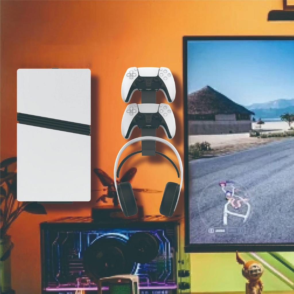 KAIXUANMAN PS5 Holder with Magnetic New PS5 Pro Vertical Game Console Storage PlayStation 5 Compatible with Both Standard and Digital Versions of for