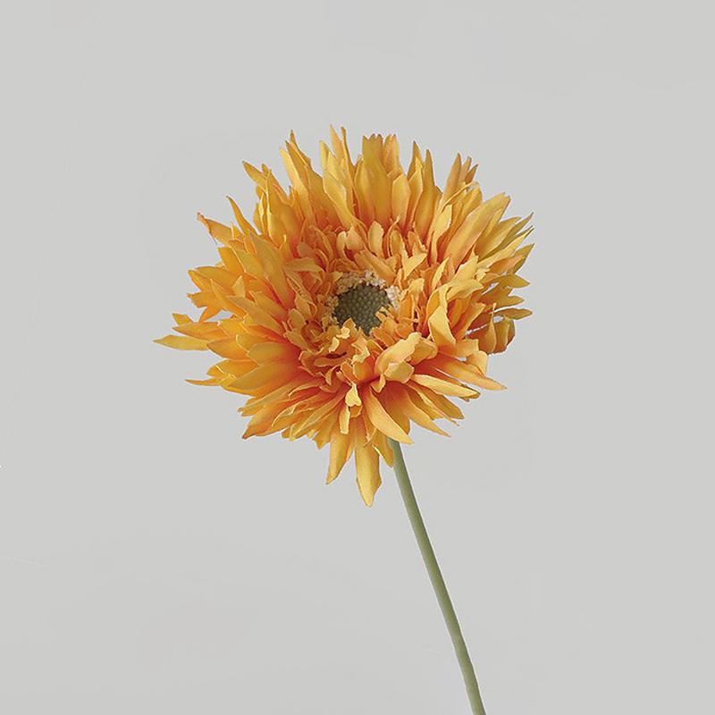 

Декоративные искусственные цветы герберы, неувядающие, реалистичные, имитация цветочной композиции, домашний декор из герберы оранжевый