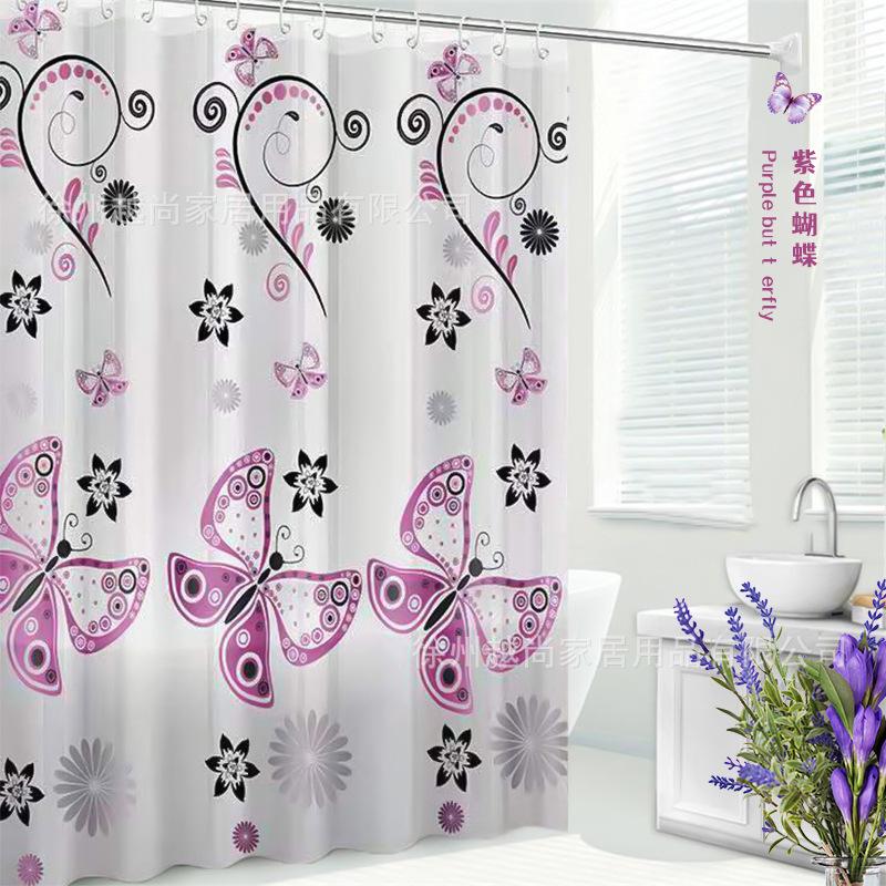 Shower Curtain Waterproof, Mildew Proof, Light Blocking, Hanging Toilet, Dry And Wet Separation Bathroom