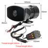 Car Horn Police Siren Air Horn Speaker Car Warning Alarm Megaphone Multi-tone & Claxon Horn 12V 100W 120DB Loud
