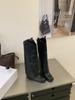 Brown retro thick-heeled short boots children's autumn new small square-headed knight boots