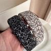 Vintage 4CM White Black Floral Print Headband with Sponge Padding for Women Fashionable Retro Hair Accessory