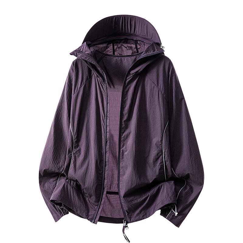 Mountain outdoor sunscreen clothing for men and women upf10 + night running cycling reflective sunscreen jacket summer light and breathable sunscreen