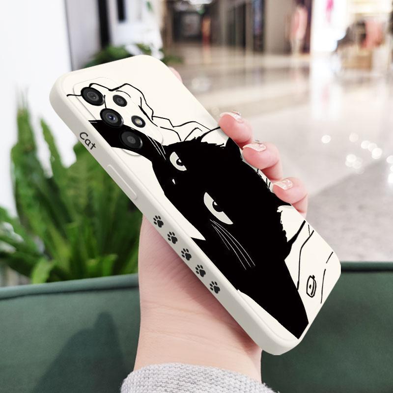 Aggrieved Cat Phone Case For Samsung A17 A56 A36 A26 A16 A06 A54 A34 A24 A14 A15 A25 A35 A55 A73 A53 A33 A23 A13 A72 A52 A32 A22
